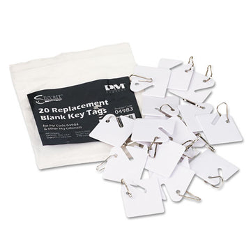 SecurIT® Replacement Slotted Key Cabinet Tags, 1 5-8 X 1 1-2, White, 20-pack freeshipping - TVN Wholesale